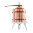 Presa mica pentru struguri si fructe moi, Capacitate 12 l, Otel/Lemn fag, 570x370x580 mm