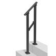 Balustrada otel, 1-2 trepte Vivatechnix, Dimensiune 680 x 84 x 920 mm, Unghi reglabil 20° - 35°, Negru