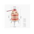 Presa mica pentru struguri si fructe moi, Capacitate 12 l, Otel/Lemn fag, 570x370x580 mm