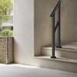 Balustrada otel, 1-2 trepte Vivatechnix, Dimensiune 680 x 84 x 920 mm, Unghi reglabil 20° - 35°, Negru