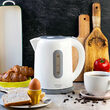 Fierbator electric cordless, capacitate 1.7 l, putere 2200 W, baza rotativa, Alb