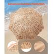 Umbrela pentru plaja, Diametru 1800 mm, Imitatie stuf, Otel/PP, Inaltime 2.1 m, Impermeabila 140 g