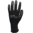 Set 12 manusi de lucru cauciucate, negre, Vorel 74078, marime XL