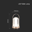 Lampa de birou cu acumulator, 1W, 55 lm, 120 x 225mm, 1xUSB-C, Auriu, Metal