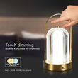 Lampa de birou cu acumulator, 1W, 55 lm, 120 x 225mm, 1xUSB-C, Auriu, Metal