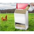 Hranitoare pentru pasari, Otel galvanizat, 35x21x63 cm, Capacitate 22.6 kg, 4 x alimentatoare apa