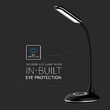 Lampa de birou Smart, incarcare inductiva telefon, 5W, 400 lm, Negru, Material carcasa ABS si aluminiu, 143 x 127 x 310 mm