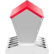 Hranitoare pentru pasari cu 10 posturi, Otel galvanizat, 29.8x29.8x40 cm, Capacitate 11.3 kg, 4 x alimentatoare apa