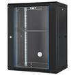 Rack metalic de perete 18'', 15U, usa din sticla, 600 x 450 x 770 mm, Montare pe perete