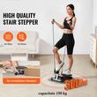 Stepper cu corzi, Pedale Antiderapante, Intensitate Reglabila, Display LCD, sarcina 150 Kg, Negru, Covoras, Telescoape hidraulice 