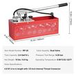 Pompa de testare hidrostatica, 10 l, furtun 1.4 m, supapa dubla, Interval testare presiune 0-25 Bar