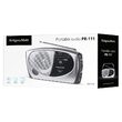 Aparat radio portabil AM/FM, antena telescopica, Maner pliabil, Gri