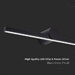 Aplica led pentru oglinda, Negru, 10W, 1530 lm, 3000K lumina calda, Aluminiu, IP65