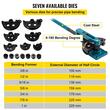 Dispozitiv de indoit tevi Vevor 7 matrite 3/8", 1/2", 9/16", 5/8", 3/4", 7/8", 1", parghie extensibila