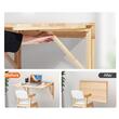 Birou de perete pliabil, 800 x 599 x 438 mm, Lemn pin, Maro, capacitate 45 kg