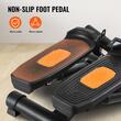 Stepper hidraulic cu corzi, Pedale Antiderapante, LCD timp, calorii si distanta, sarcina 150 Kg, Negru, Covoras 