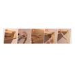 Birou de perete pliabil, 800 x 599 x 438 mm, Lemn pin, Maro, capacitate 45 kg