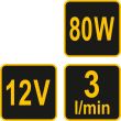 Pompa de transfer pentru combustibil, Vorel 78007, auto-amorsabila , 3l/min, 80W