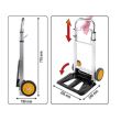 Transpalet 2 roti, pliabil, maner telescopic, Vorel C90, greutate maxim admisa 90 kG, aluminiu