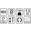 Bormasina 18V cu 2 acumulatori Sthor 78972, Li-Ion, 1.3 Ah, 22 Nm, valiza transport
