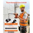 Carota diamantata pentru beton, Diametru 25 mm, Adancime gaurire 241 mm, filet interior M16, 3 x adaptoare