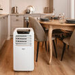Aparat de aer conditionat, Portabil, 9000 BTU/h, 2 viteze, 950 W, Telecomanda, Alb, functie de racire, dezumidifcare, ventilator