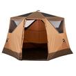 Cort instant pop-up, 213x330 cm, Inaltime 204 cm, 4-6 persoane, ferestre ventilatie, Maro
