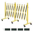 Poarta de securitate dublu extensibila, Lungime max 5.46 m, 6 x roti, Inaltime 102 cm, Galben/Negru
