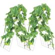 Set 2 spaliere pentru castraveti, plante agatatoare, 90 x 140 cm, Pliabil, 24 x Cleme de fixare