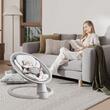 Leagan electric multifunctional pentru bebelusi, Telecomanda si Bluetooth, 5 viteze, 3 unghiuri reglabile, 10 Melodii, 2 x jucarii, Ham 5 puncte