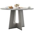 Masa rotunda de bucatarie Vivatechnix MDF, 1200x1200x750 mm, Gri, 2-4 persoane