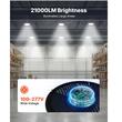 Set 20 x Corp iluminat pentru hale industriale, Aluminiu, 150 W, 21000 lm, 5000K, IP65, 300 x 300 x 80 mm, LED-uri Epistar 2835, Alimentare 100-277 VAC