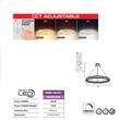 Pendul led 140 W, 9800 lm, 175-265V, Negru, IP20, 100 x 80 cm, 3CCT, dimabil, telecomanda