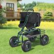 Carucior multifunctional pentru gradina, 810×480×690/770 mm, Capacitate 181 kg, roti cauciuc 10 inch, Scaun reglabil in inaltime