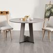 Masa rotunda de bucatarie Vivatechnix MDF, 1200x1200x750 mm, Gri, 2-4 persoane