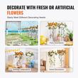 Set 2 suporturi pentru flori Inaltime 80 cm, capacitate max 15 kg, Transparent, Acril, Cadru dreptunghiular