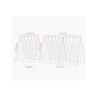 Set 2 spaliere pentru castraveti, plante agatatoare, 90 x 140 cm, Pliabil, 24 x Cleme de fixare