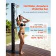 Dus incalzit cu energie solara, 40 l, Inaltime cap dus 205 cm, Temperatura si presiune reglabila