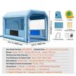 Cabina de vopsit gonflabila, dimensiune 4 x 3 x 2.75 m, 1 x suflanta 750 W, Impermeabila, PVC, sistem filtrare