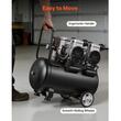 Compresor de aer fara ulei, Portabil, 3 kW, 255 l/min, 6.2 Bar, presiune max 8 Bar, Rezervor 50 l