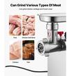 Masina electrica de tocat carne, Profesionala, 2 lame inox, 600W, Accesoriu carnati, 2 site, 2 kg/min