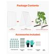 Set 2 spaliere pentru castraveti, plante agatatoare, 90 x 140 cm, Pliabil, 24 x Cleme de fixare