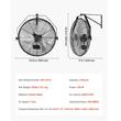 Set 2 x Ventilator oscilant de perete, Industrial, diametru 505 mm, Otel, 120 W, 3 viteze