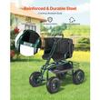 Carucior multifunctional pentru gradina, 810×480×690/770 mm, Capacitate 181 kg, roti cauciuc 10 inch, Scaun reglabil in inaltime