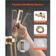 Set de dus, Montaj incastrat, Inox, Auriu, Cap dus patrat 30 cm, Dimensiune 555 x 300 x 70 mm