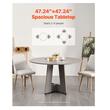 Masa rotunda de bucatarie Vivatechnix MDF, 1200x1200x750 mm, Gri, 2-4 persoane