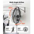 Set 2 x Ventilator oscilant de perete, Industrial, diametru 505 mm, Otel, 120 W, 3 viteze