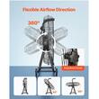Ventilator industrial de podea, diametru 762 mm, Metal, 80 W, 3 viteze, unghi de rotatie 360 grade, 2 x roti