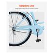 Bicicleta de oras, Roti 26 inch, 2 x frane V-Brake, Cos cumparaturi, max 150 kg, Otel, mansoane maner piele, 1 viteza, Albastru