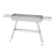 Gratar pliabil si portabil, masute laterale, Otel inoxidabil, 1270 x 230 x 770 mm